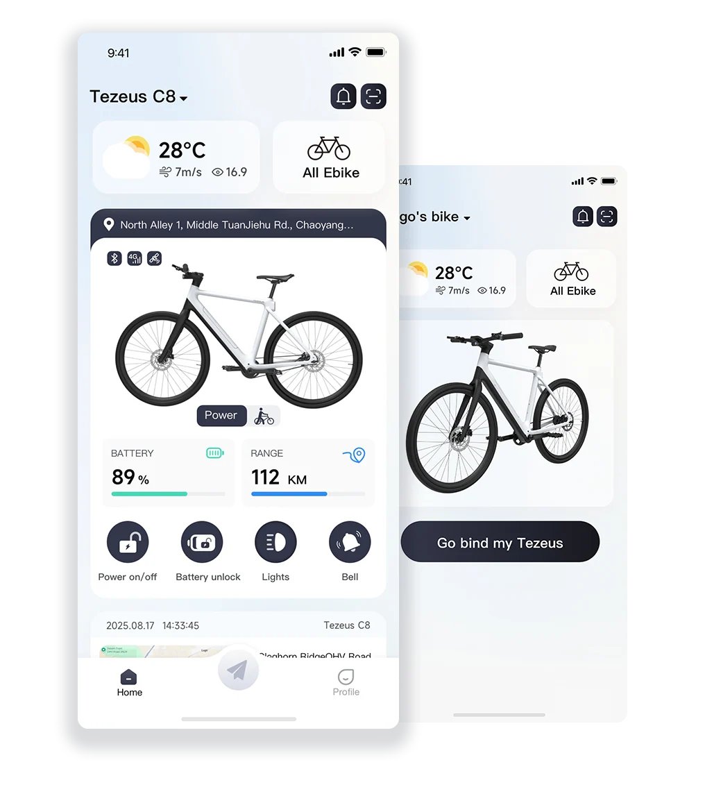remote control on Tezeus app